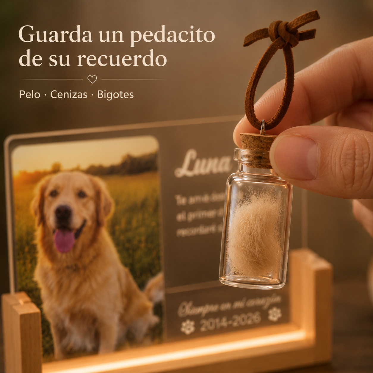 Luz Memorial Personalizada para Mascotas