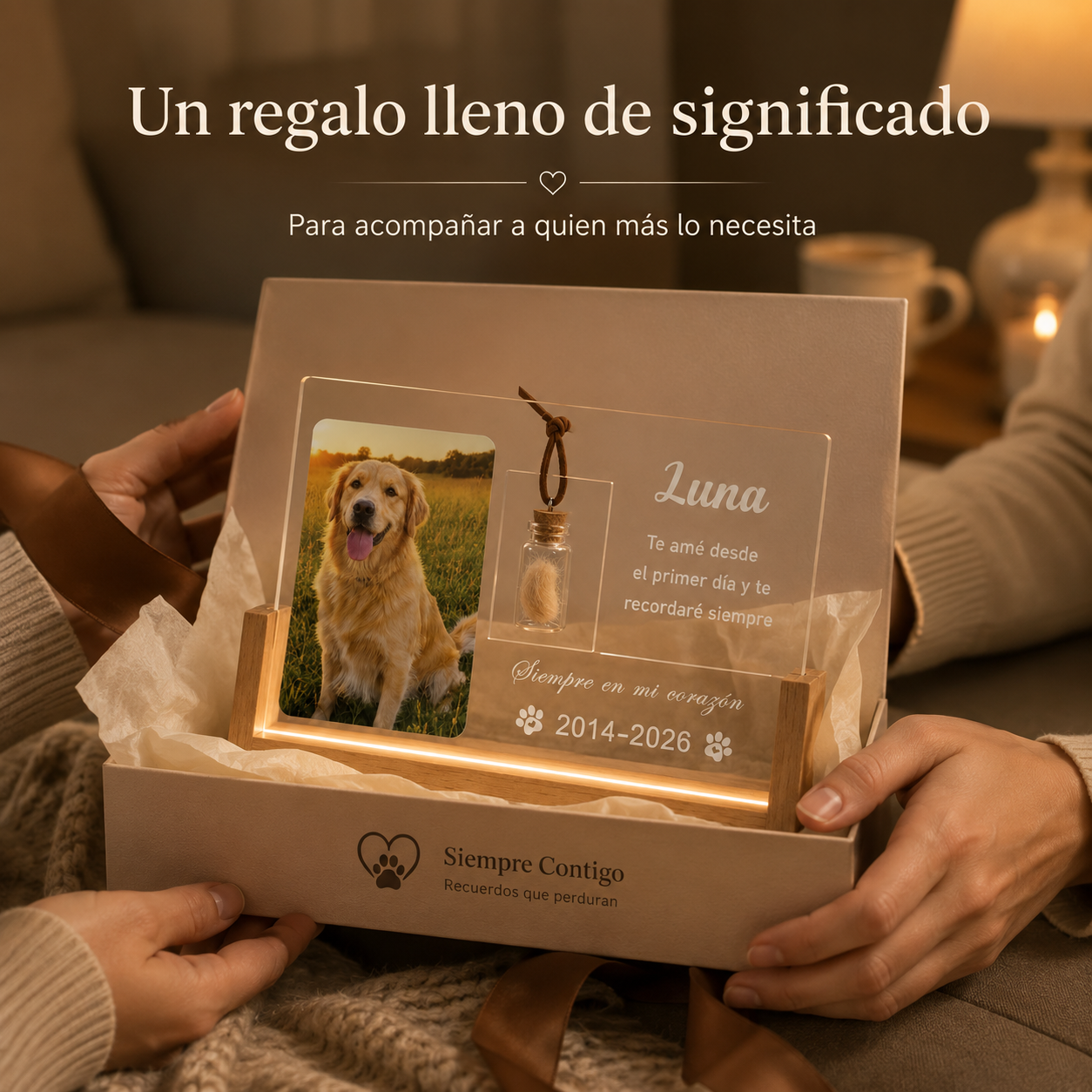 Luz Memorial Personalizada para Mascotas