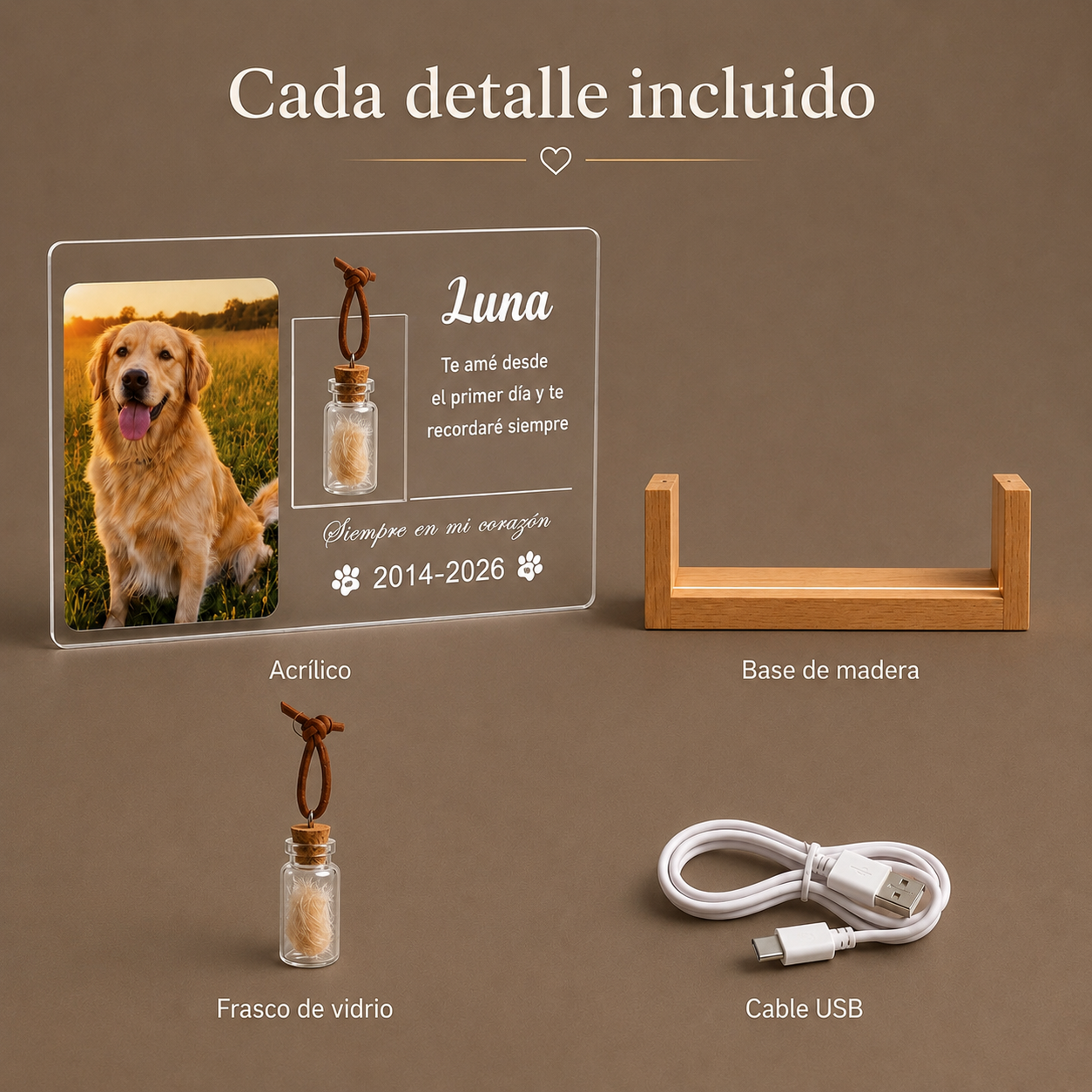 Luz Memorial Personalizada para Mascotas